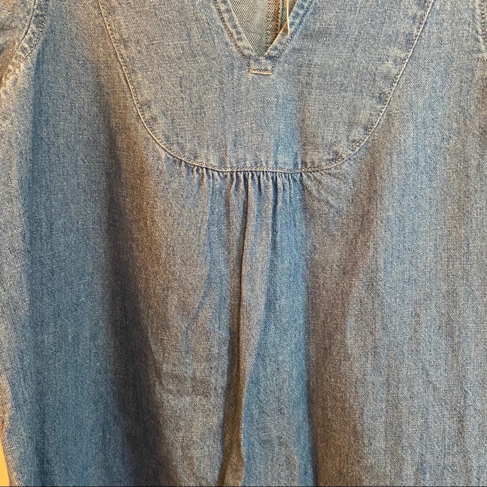 Madewell Denim Popover Swing Dress Newsom Wash XXS - Picture 8 of 11